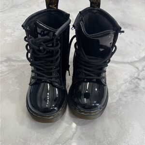 Dr. Martens Shiny Black Combat Boots